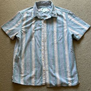 American Eagle men’s EUC worn once! Sz L short sleeve striped cotton shirt